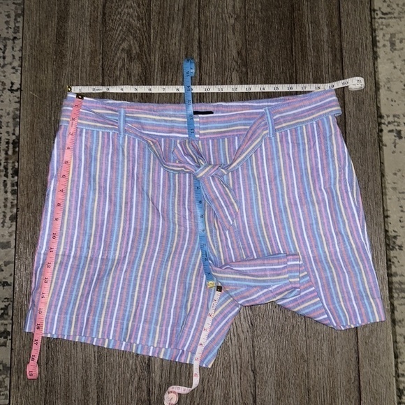 Talbots Tie Waist Shorts in Sunshine Stripe - Picture 8 of 12